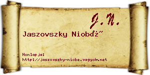 Jaszovszky Niobé névjegykártya